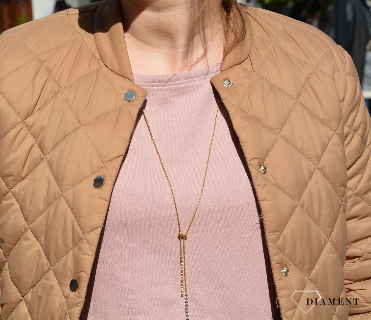 Naszyjnik srebrny krawatka pozłacana Dall'Acqua C RM 20630 0136.jpg